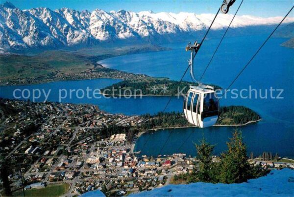Seilbahn Gondolas Carry Queenstown Lake Wakatipu