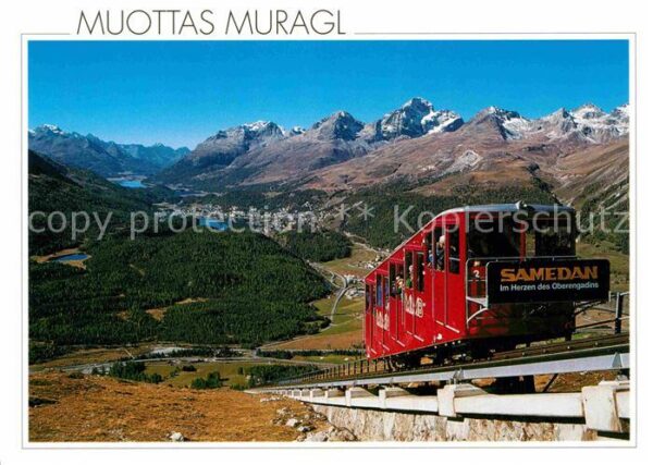 Zahnradbahn Muottas Muragl Celerina St. Moritz Silv