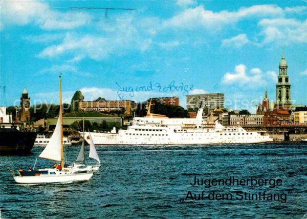 Schiffe Ships Navires Wappen von Hamburg Segelboot Jugendherb