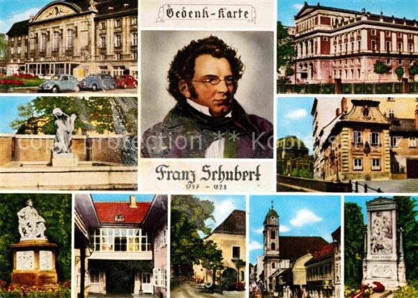 Schubert Franz Gedenkkarte Konzerthaus Musikvereinshau