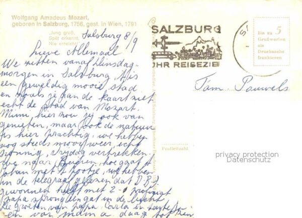 Mozart Wolfgang Amadeus Salzburg Zauberflöten-Häuschen Mozarteu – Bild 2