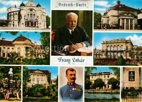 Komponist Franz Lehar Gedenkkarte Wien Volksoper