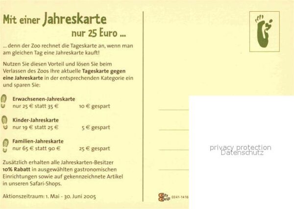 Affen Zoo Leipzig Jahreskarte – Bild 2