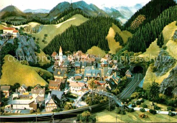 Modellbau-Eisenbahn Miniland Mammut-Anlage Wengen Allgäu Fa