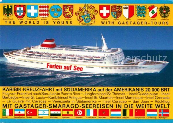 Faehre Ferry Bac Traghetto-- Gastager-Smaragd-Seereisen Karibik-Kreu