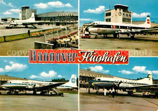 Flughafen Airport Aeroporto Hannover Flugzeuge Pan American SAS Luf