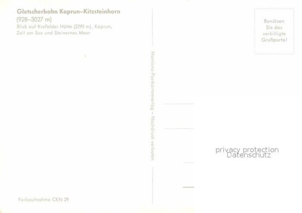 Seilbahn Kaprun-Kitzsteinhorn Krefelder Hütte Ze – Bild 2