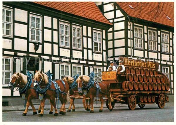 Pferde Viererzug Brauerei Felsenkeller Herford