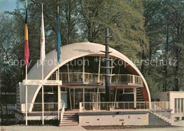 Exposition Universelle Bruxelles 1958 Pavillon du Comptoir Tuilier de Courtra