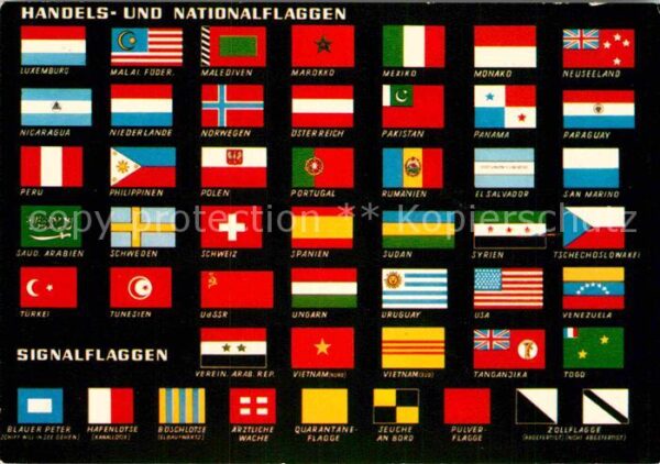 Fahnen Handels- und Nationalflaggen Signalflag