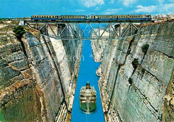 Schiffe Ships Navires Eisenbahn Griechenland Kanal