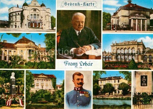 Komponist Franz Lehar Gedenkkarte Volksoper Palai