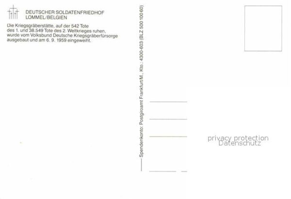 Friedhof Deutscher Soldatenfriedhof Lommel Belgi – Bild 2