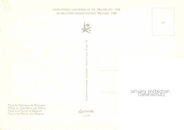 Exposition Universelle Bruxelles 1958 Place et Portique de Belgique – Bild 2