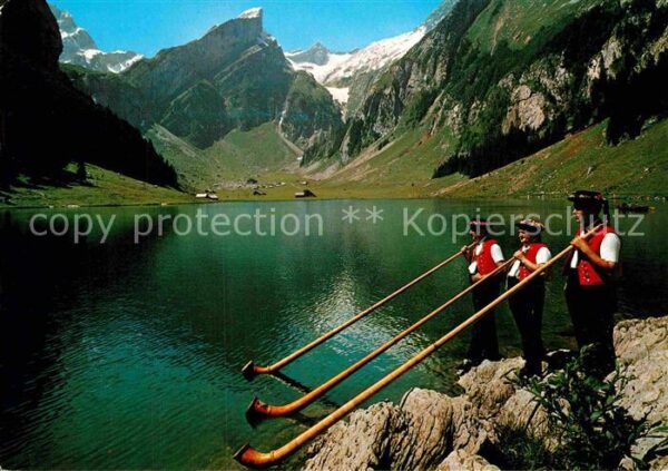 Alphorn Alphornbläser Seealpsee Altmann Rotstei