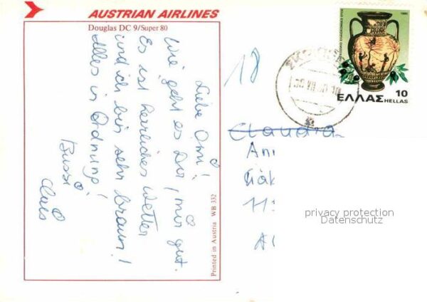 Flugzeuge Zivil Austrian Airlines Douglas DC 9 Super 80 – Bild 2