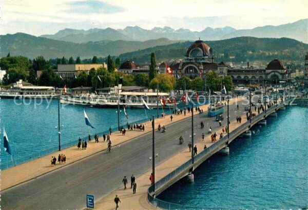 Strassenbahn Seitenraddampfer Schiller Luzern Seebrü