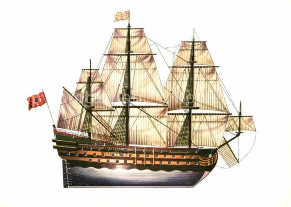 Schiffe Ships Navires Louis XV 1692 Zeichnung Swoboda