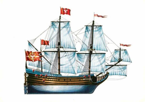 Schiffe Ships Navires Holländische Fleute 1675 Zeichnung Swob