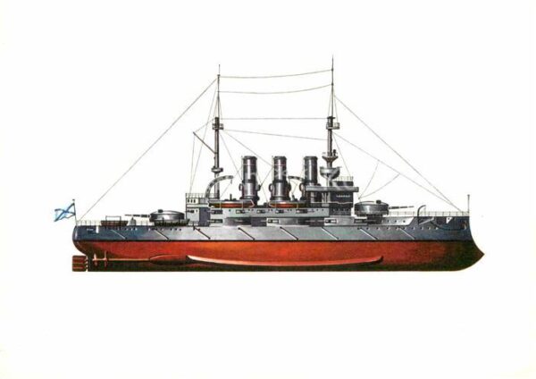 Schiffe Ships Navires Linienschiff Potemkin 1900 Zeichnung Sw