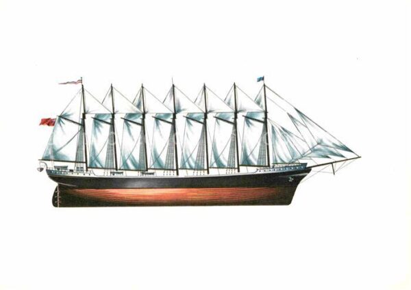 Schiffe Ships Navires Schoner James Lawson 1902 Zeichnung Swo
