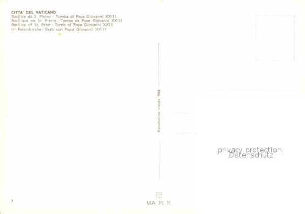 Papst Tomba Papa Giovanni XXIII Basilica S. P – Bild 2
