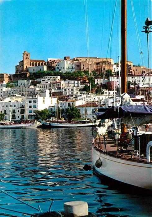 Ibiza Islas Baleares Vista parcial de la Ciudad il puerto