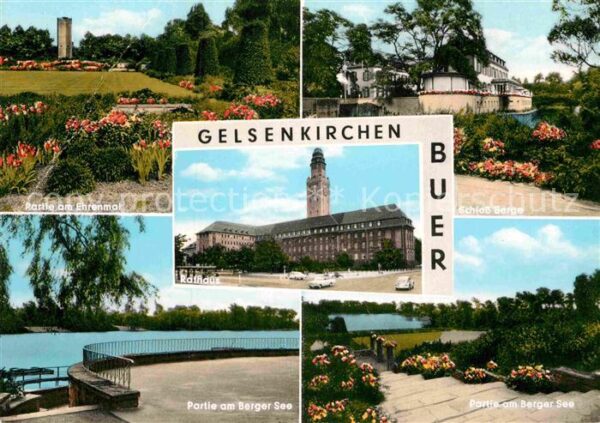 Buer Gelsenkirchen Park Ehrenmal Schloss Berge Uferpartie