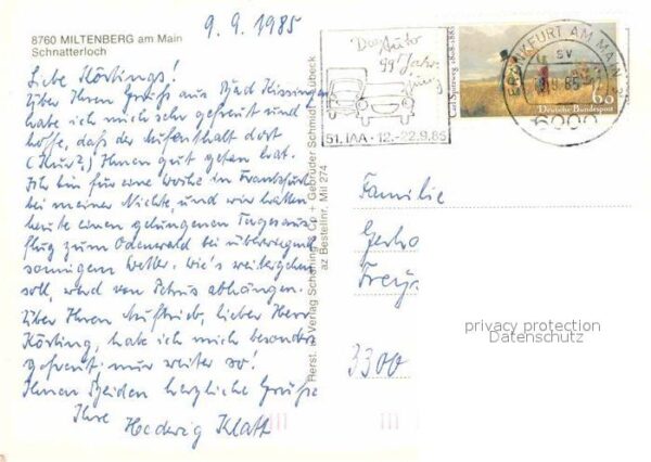 Miltenberg Main Schnatterloch Altstadt Fachwerkhaus Tur – Bild 2
