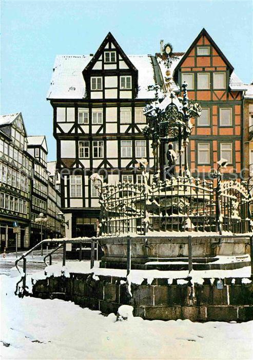 Hannover Holzmarkt Brunnen Fachwerkhaus