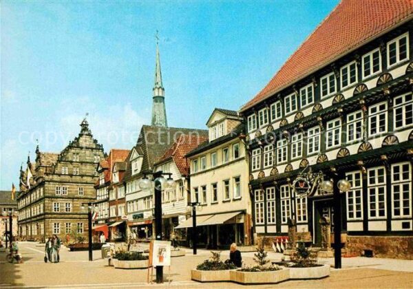 Hameln Weser Osterstrasse Fussgängerzone Fachwerkhäu
