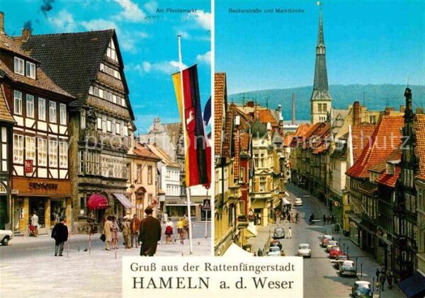 Hameln Weser Pferdemarkt Altstadt Fachwerkhaus Becke