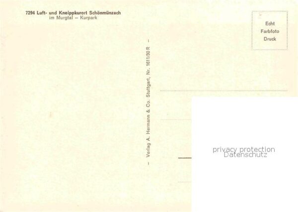 Schoenmuenzach Kurpark Kneipp Luftkurort im Schwarzwal – Bild 2