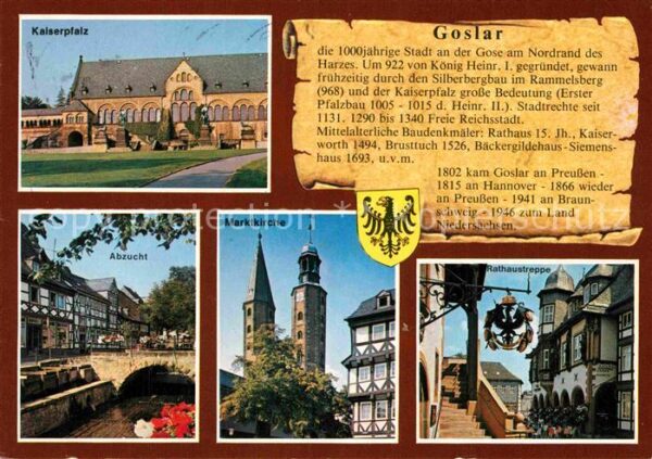 Goslar Kaiserpfalz Abzucht Marktkirche Rathaus