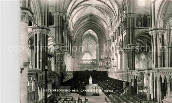 Canterbury Kent Cathedral Choir Valentines Postcard