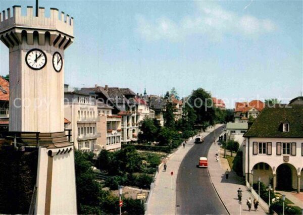 Bad Salzuflen Blick in die Parkstrasse Kurort am Teut