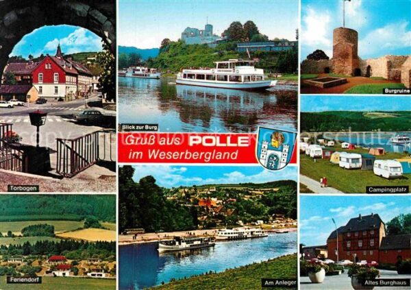 Polle Oberweser Torbogen Feriendorf Dampfer Anleger Bur