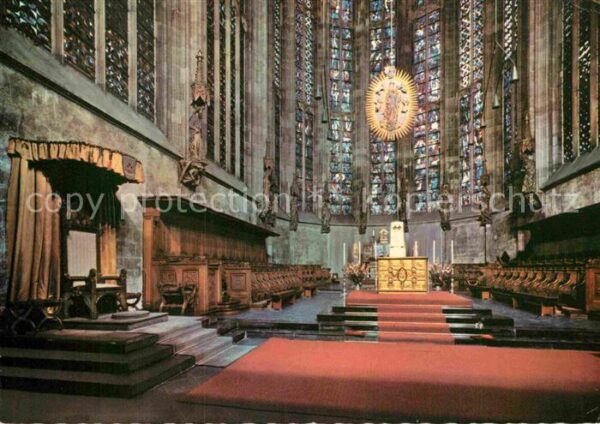 Bad Aachen Dom Chor mit Bischofsthron