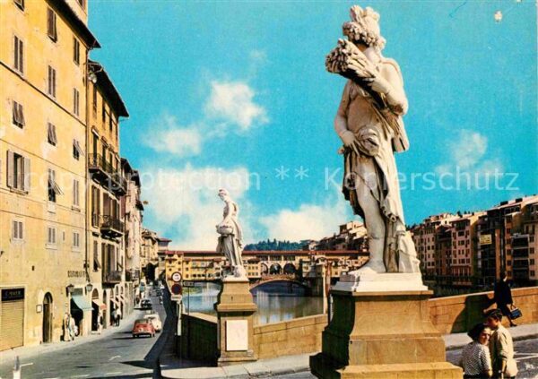Firenze Florenz Statue del ponte Santa Trinita