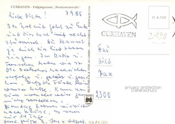 Cuxhaven Nordseebad Fussgängerzone Nordersteinstrasse Stras – Bild 2