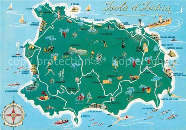 Isola d Ischia Landkarte