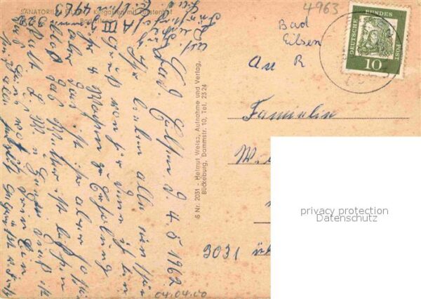 Bad Eilsen Sanatorium Eilsen Kurgarten mit Fürsten – Bild 2