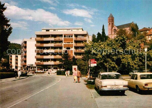 Bad Herrenalb Ortsmotiv mit Kirche Kurort im Schwarzw