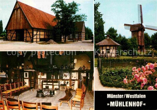 Muenster Westfalen Mühlenhof Freilichtmuseum Windmühle