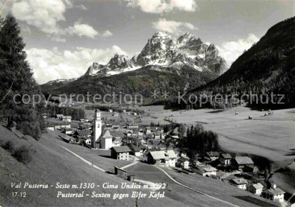 Sesto Sexten Suedtirol Cima Undici Pustertal gegen Elfer Kofel