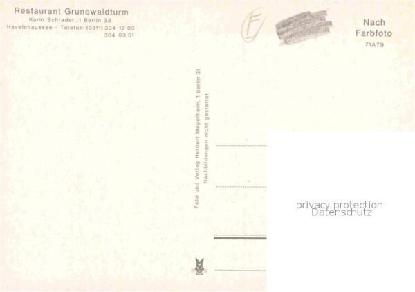 Berlin Restaurant Grunewaldturm Terrasse Minig – Bild 2