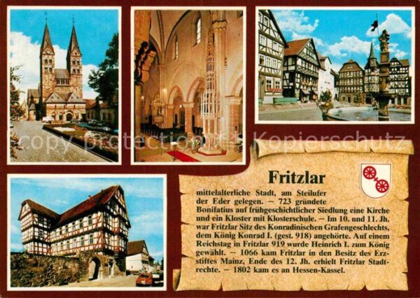 Fritzlar Kirche Marktplatz Brunnen Fachwerkhaus