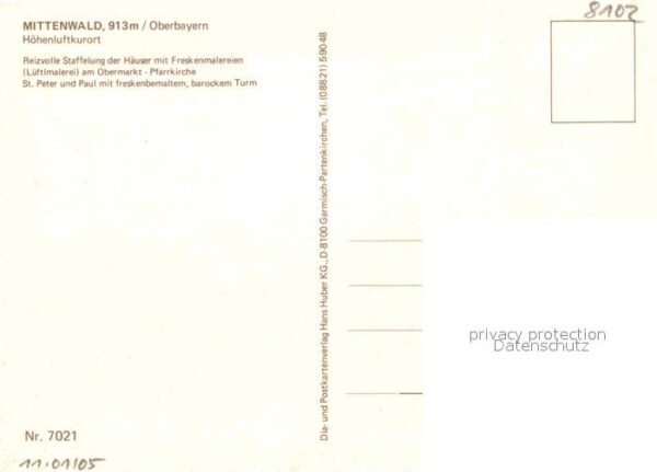 Mittenwald Bayern Hauptstrasse Obermarkt Pfarrkirche – Bild 2