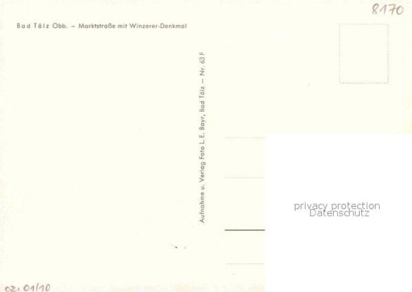 Bad Toelz Marktstrasse mit Winzerer Denkmal – Bild 2