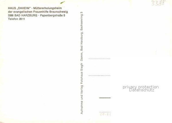 Bad Harzburg Haus Daheim Müttererholungsheim – Bild 2